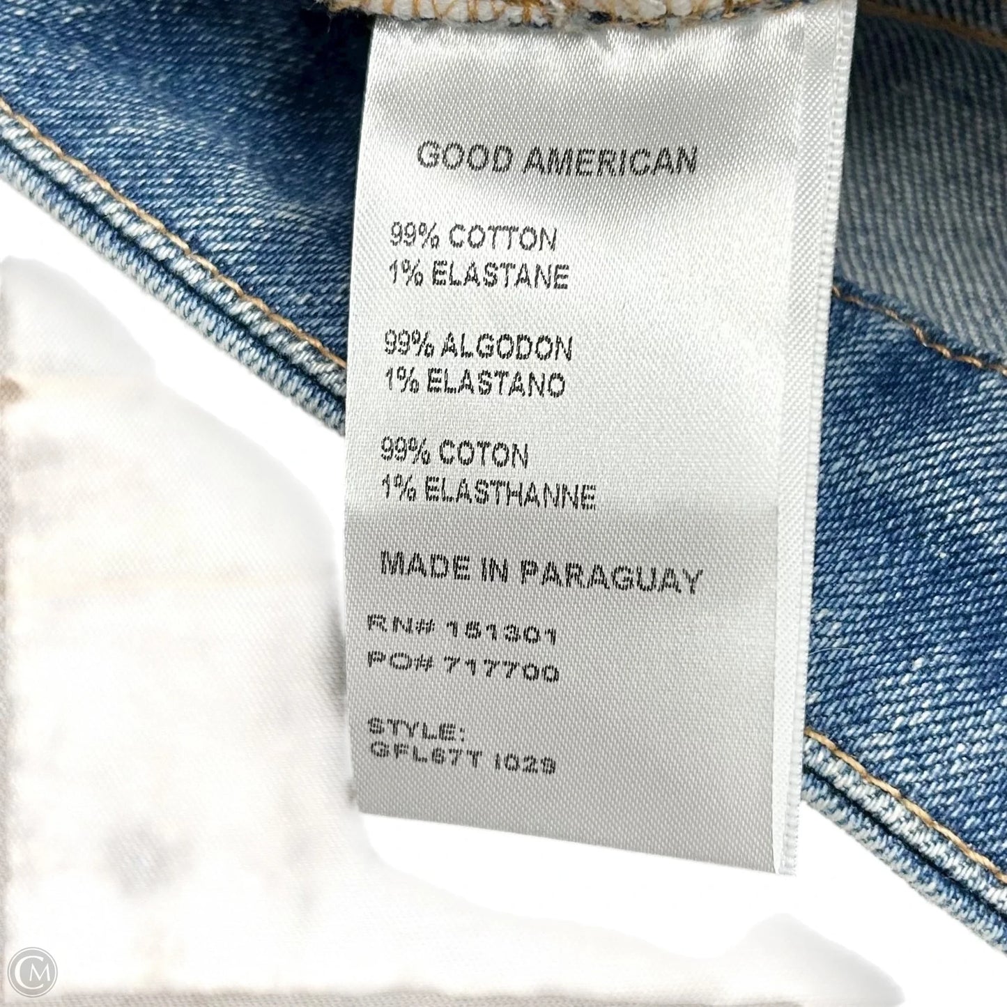 Jeans Boot Cut By Good American In Blue Denim, Size: 12