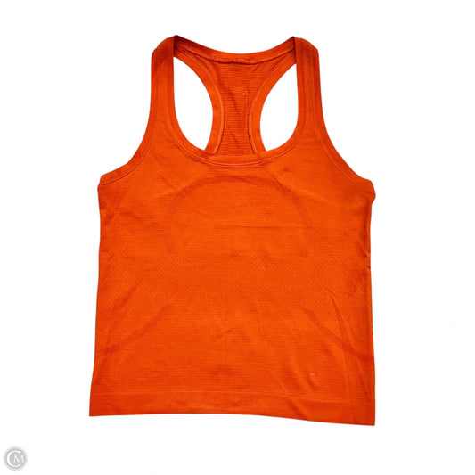 Athletic Tank Top By Lululemon In Orange, Size: Xs
