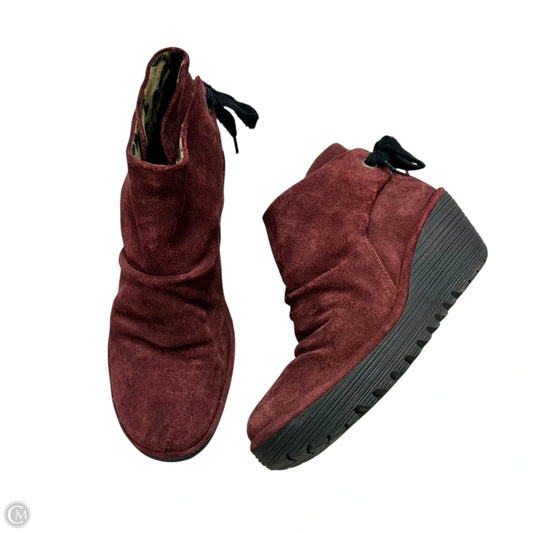 Boots Ankle Heels By Fly London In Red, Size: 10