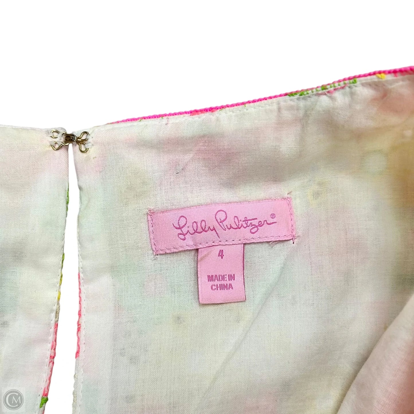 Dress Designer By Lilly Pulitzer In Green & Pink, Size: S