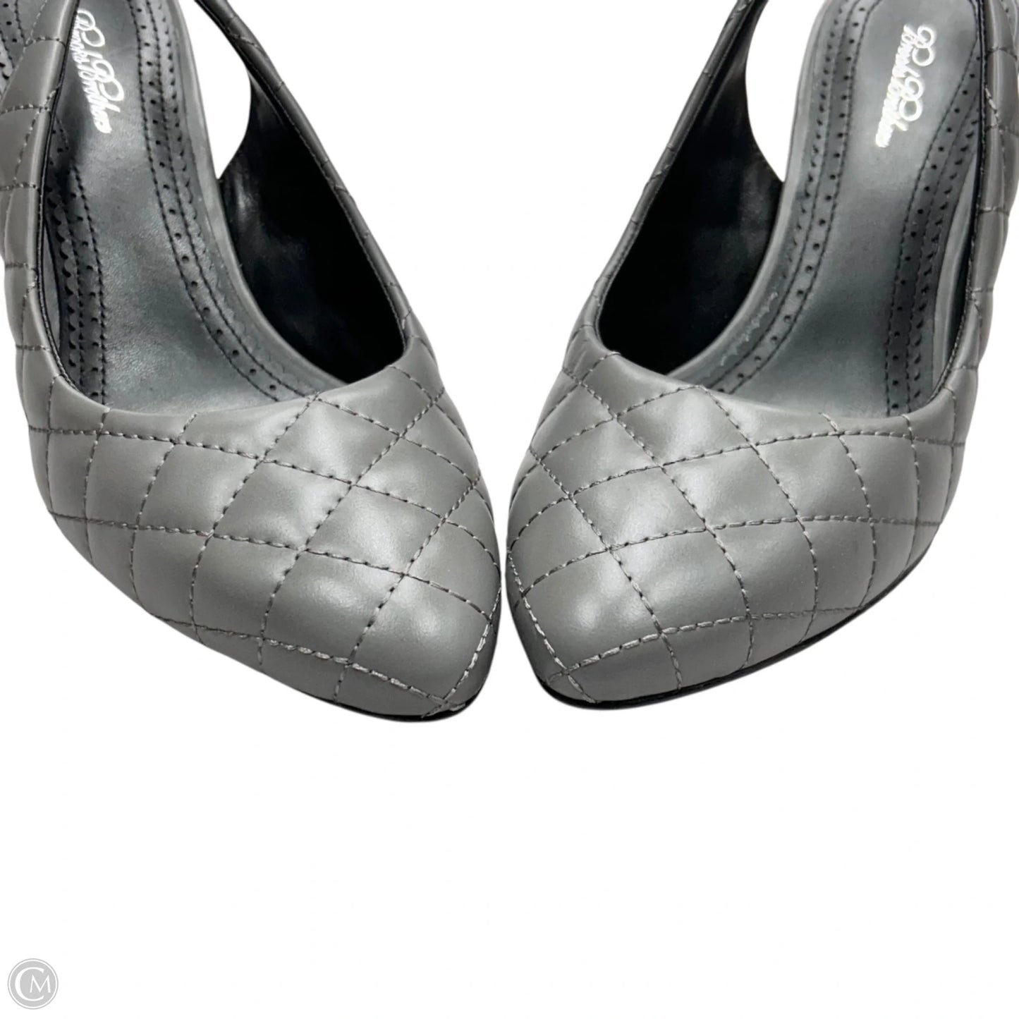 Shoes Heels Kitten By Brooks Brothers In Grey, Size: 7.5
