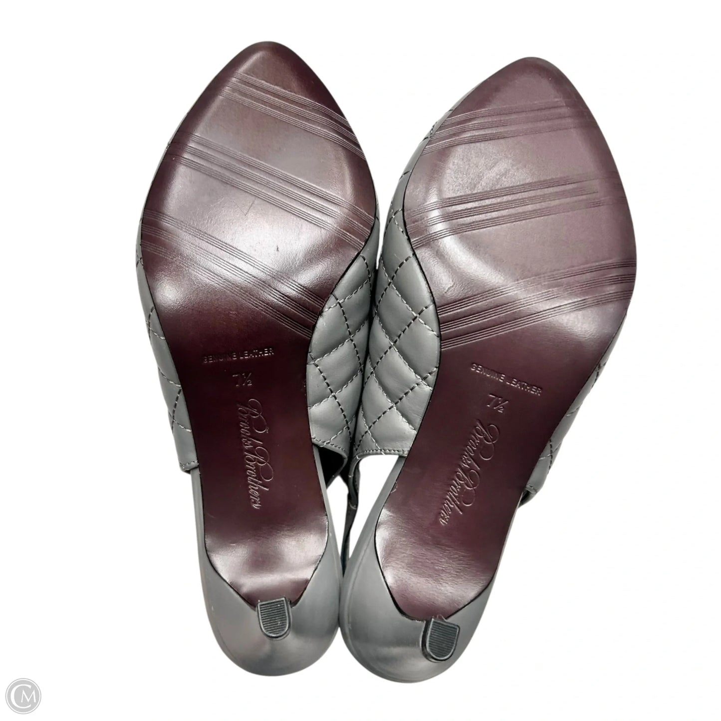 Shoes Heels Kitten By Brooks Brothers In Grey, Size: 7.5