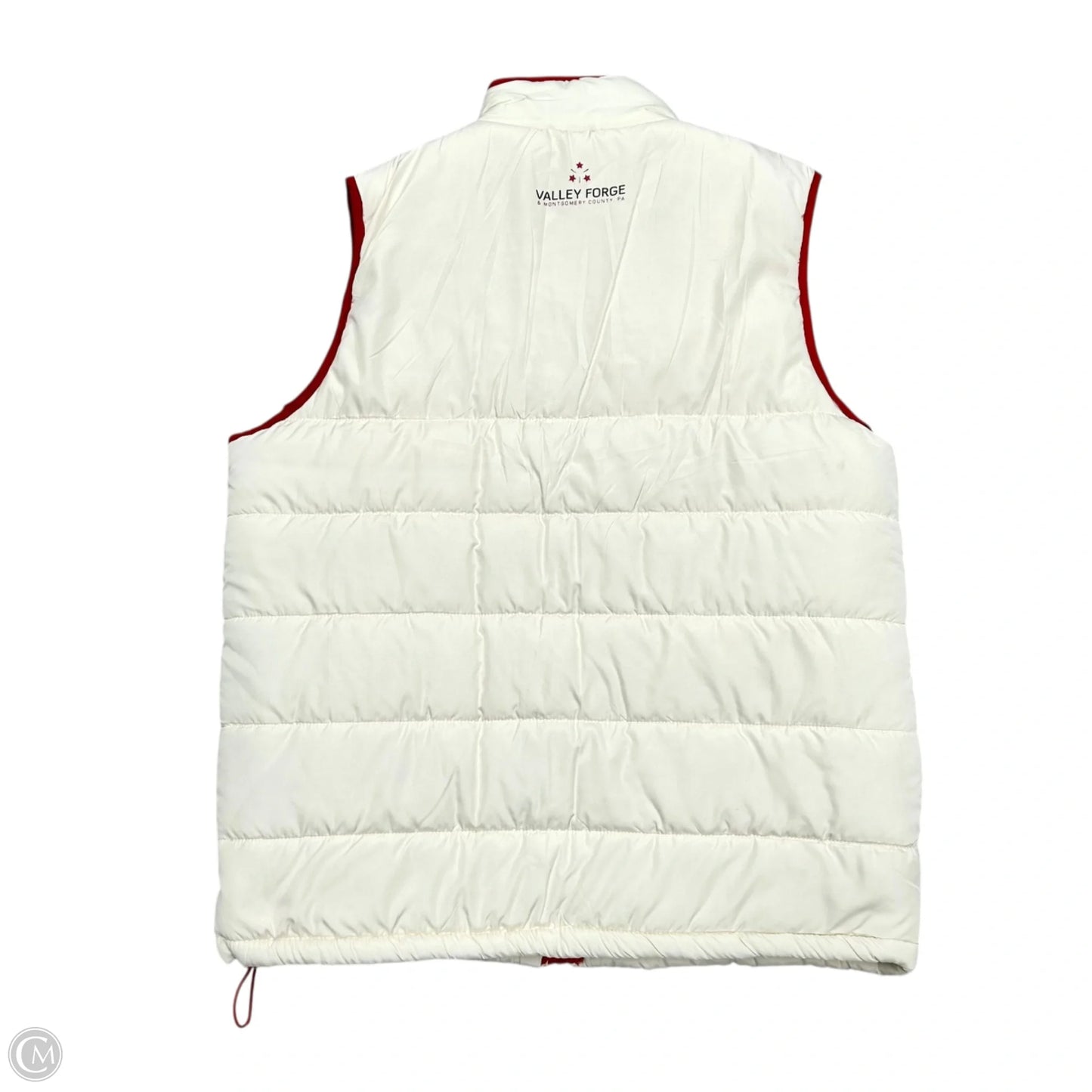 Vest Puffer & Quilted In Red & Tan, Size: L