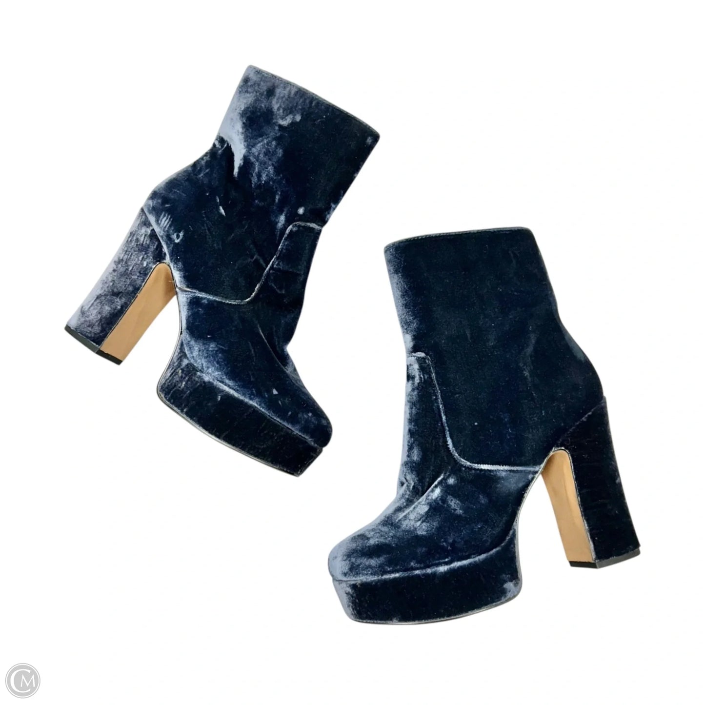 Boots Ankle Heels By Avec Les Filles In Navy, Size: 7