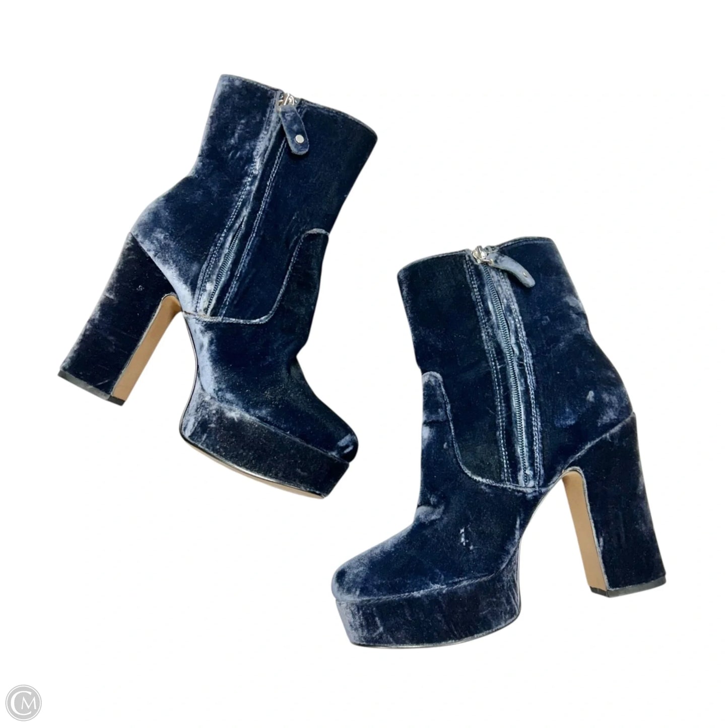 Boots Ankle Heels By Avec Les Filles In Navy, Size: 7