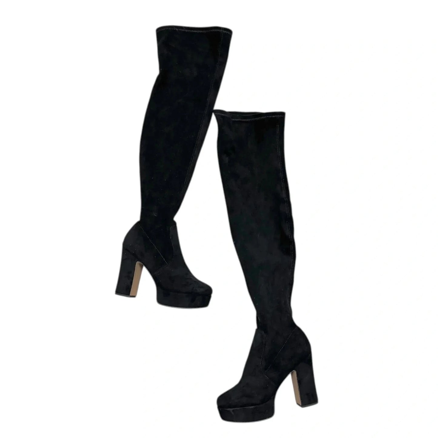 Boots Over-the-knee Heels By Avec Les Filles In Black, Size: 6.5