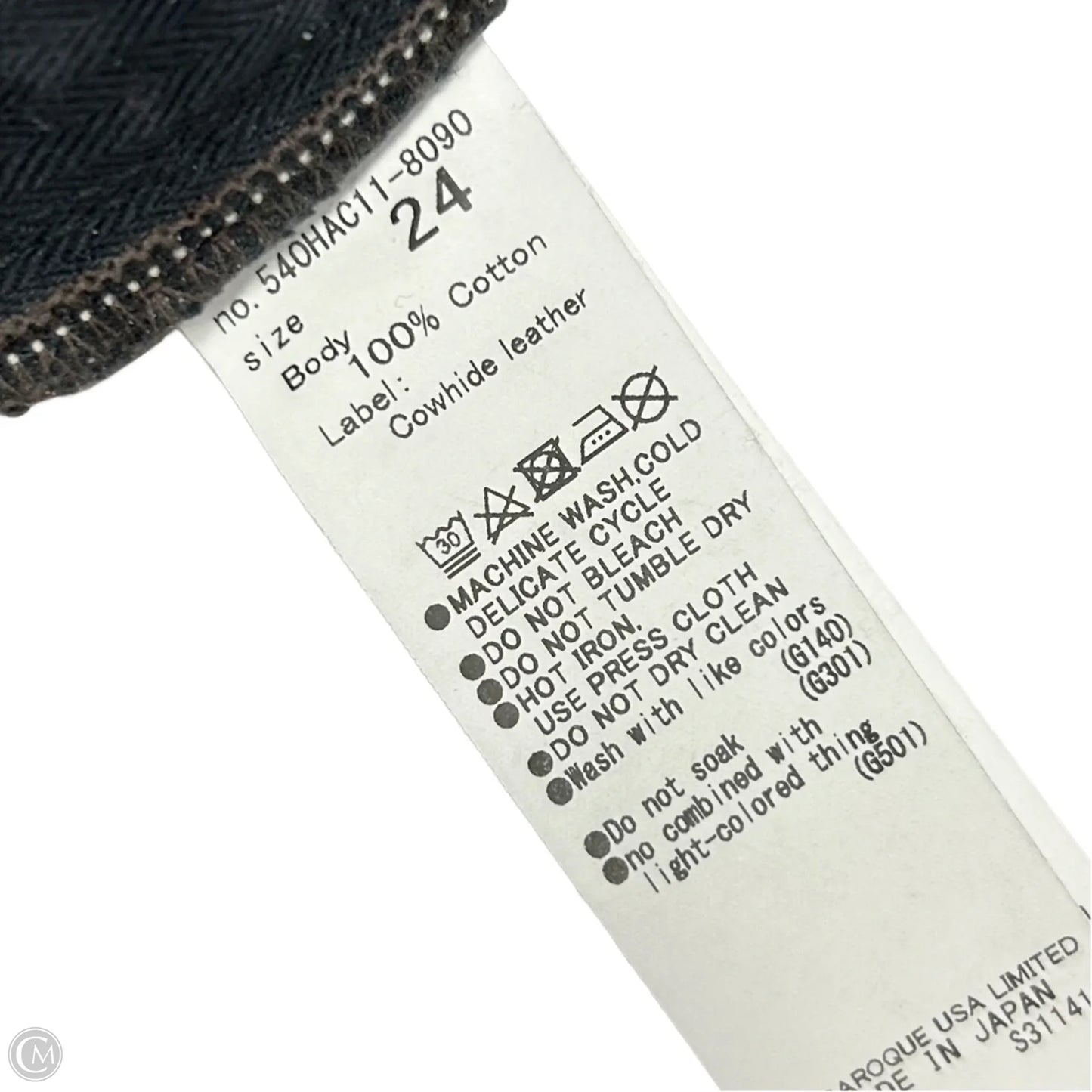 Jeans Straight By Moussy In Grey Denim, Size: 0