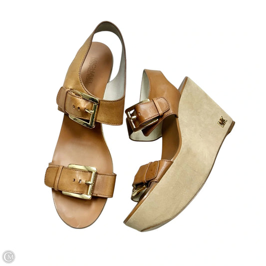 Sandals Heels Wedge By Michael By Michael Kors In Brown, Size: 10