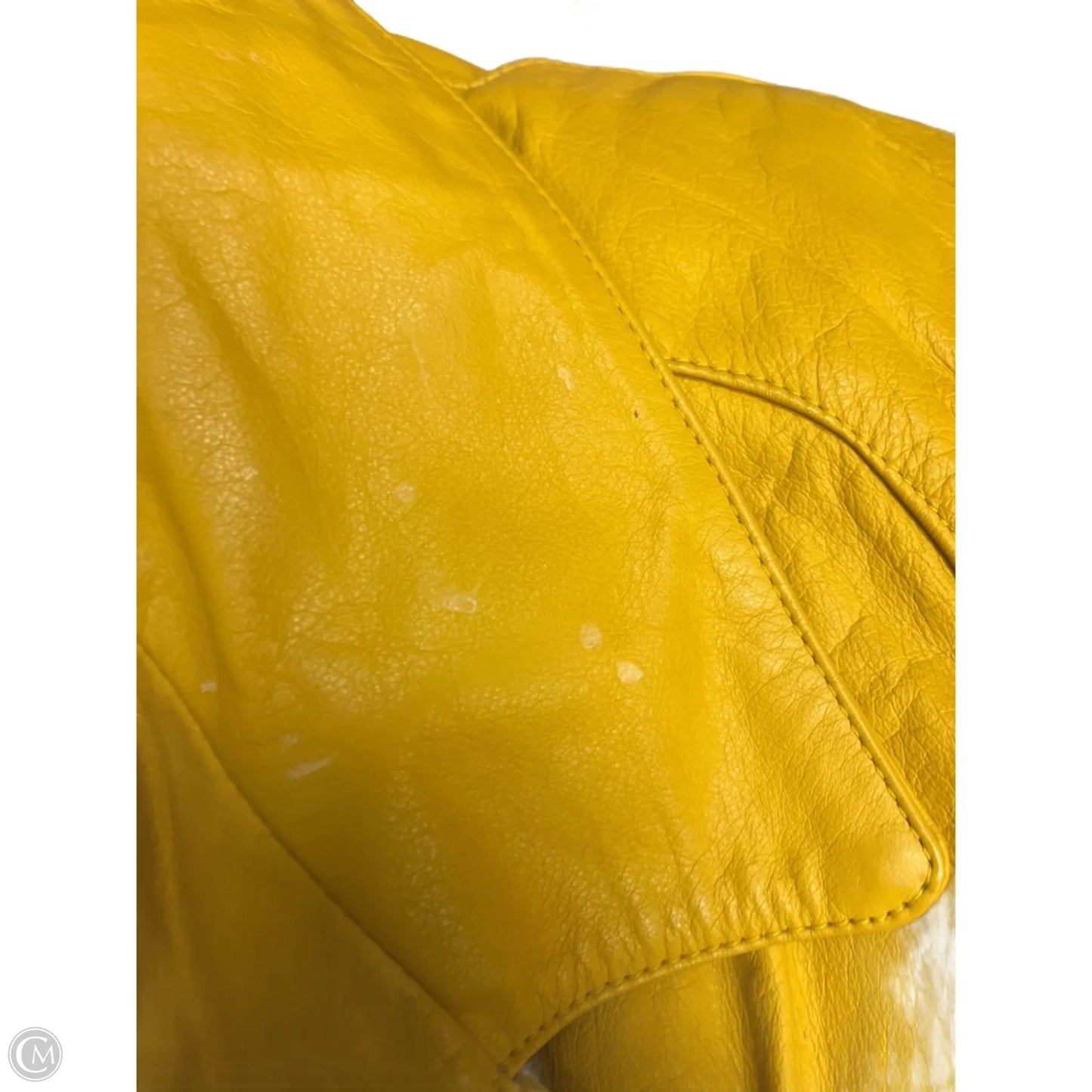 Jacket Leather By Giii In Yellow, Size: S