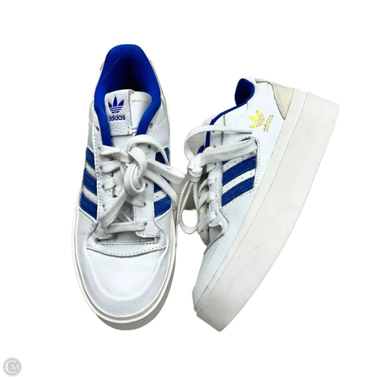 Shoes Sneakers Platform By Adidas In Blue & White, Size: 7.5