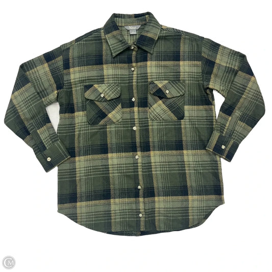 Jacket Shirt By Natural Reflections In Green, Size: M
