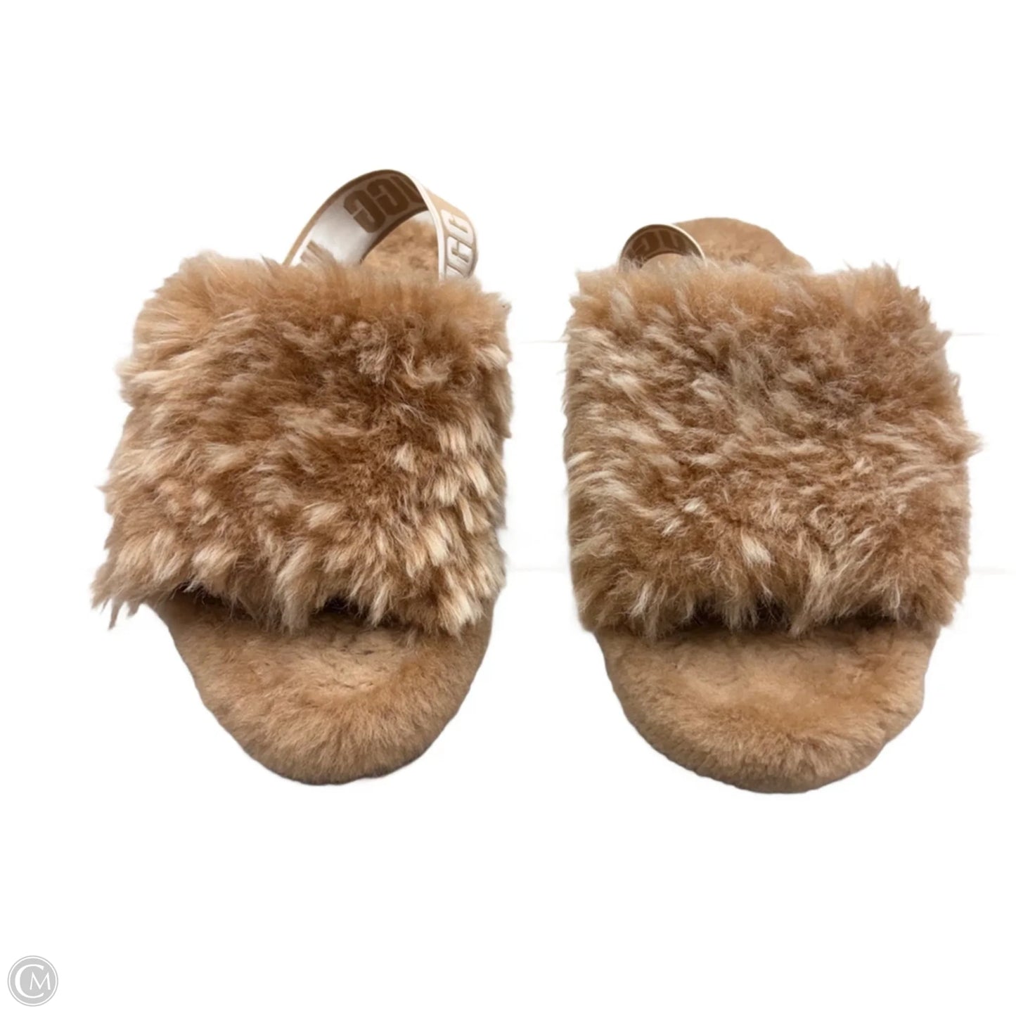 Slippers Designer By Ugg In Tan, Size: 8