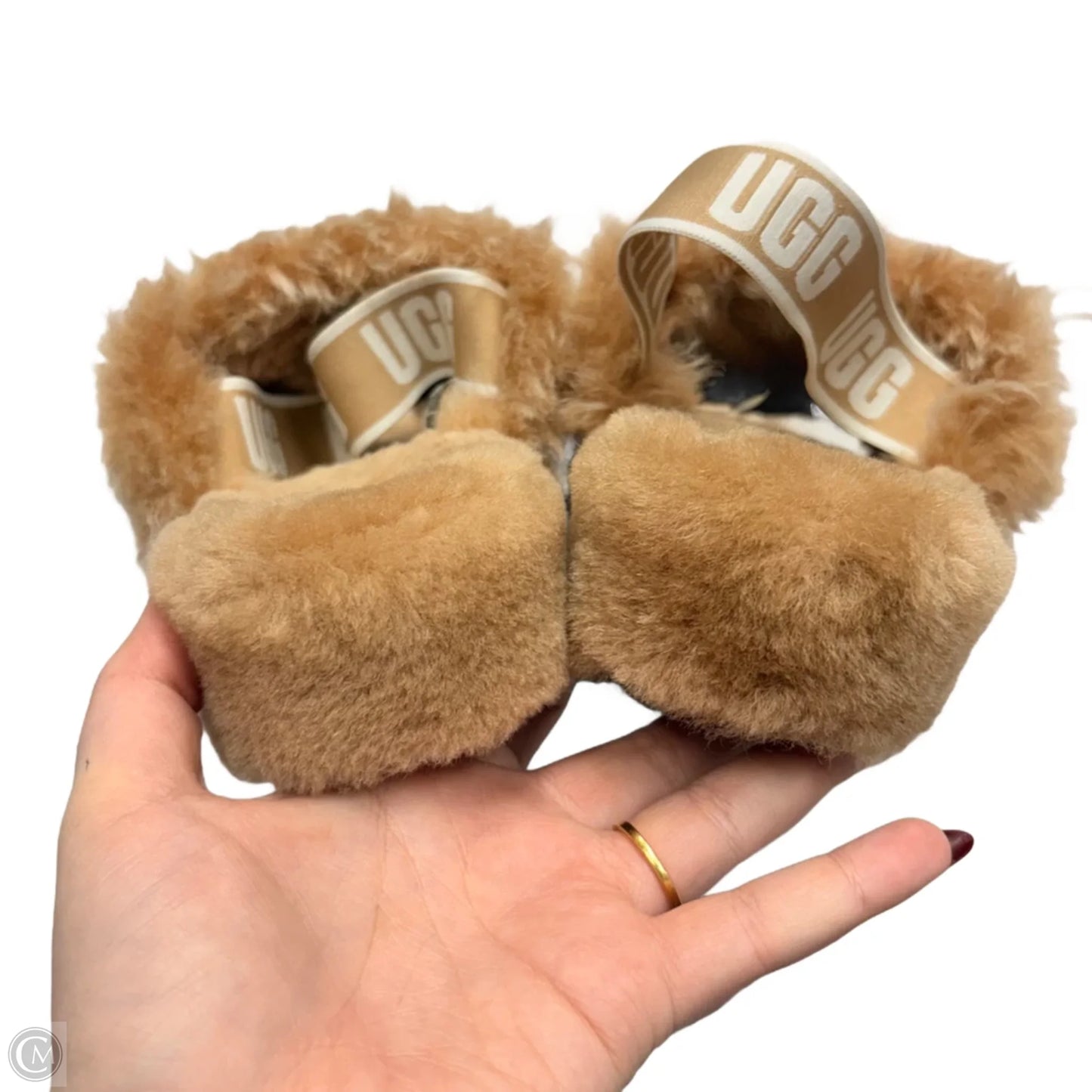 Slippers Designer By Ugg In Tan, Size: 8