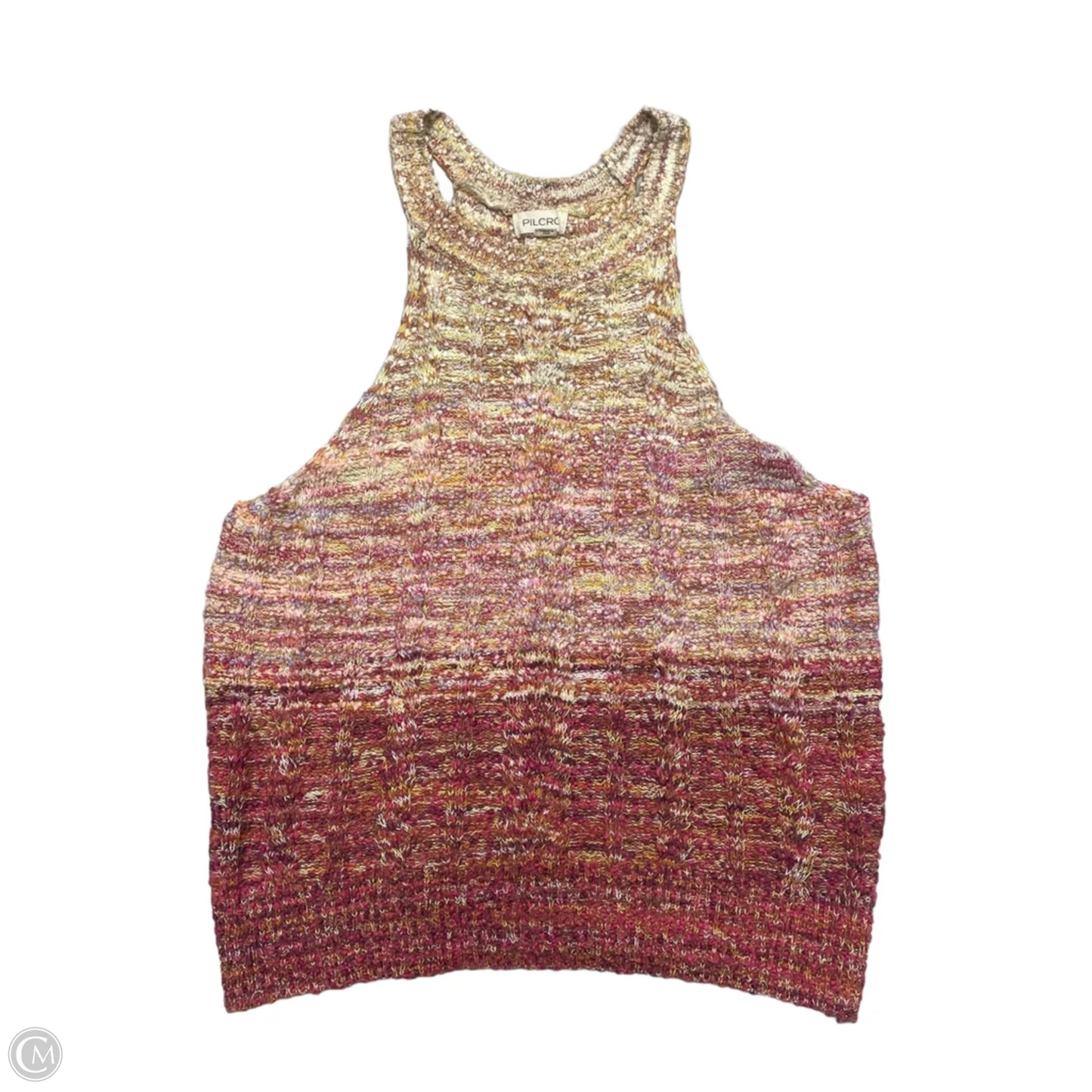 Top Sleeveless By Pilcro In Cream & Pink, Size: S