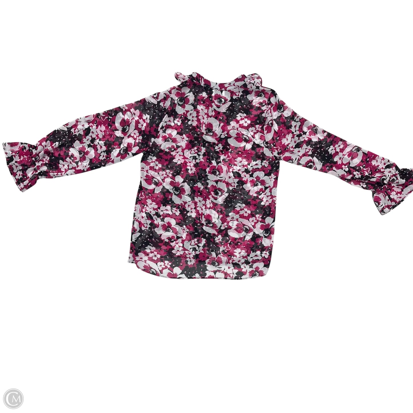 Blouse Designer By Misa In Black & White, Size: Xs