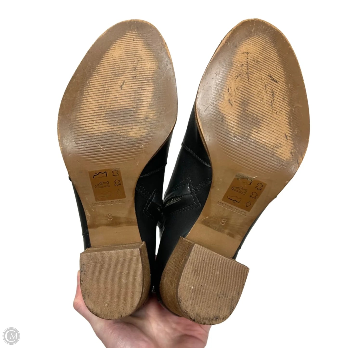 Boots Leather By Madewell In Black, Size: 8