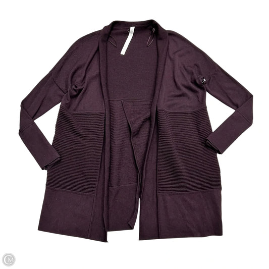 Sweater Cardigan By Lululemon In Purple, Size: M