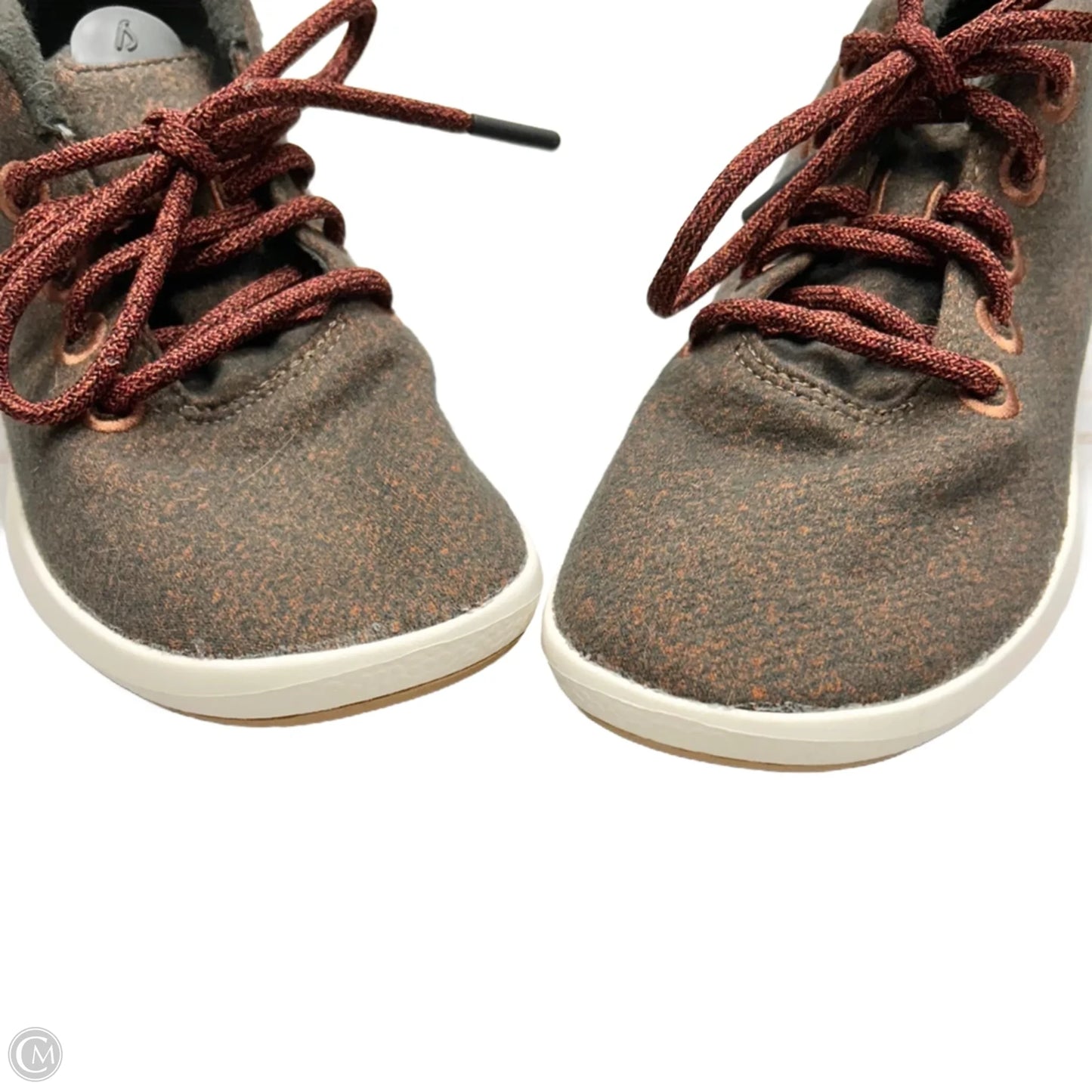 Shoes Sneakers By Allbirds In Grey & Orange, Size: 5