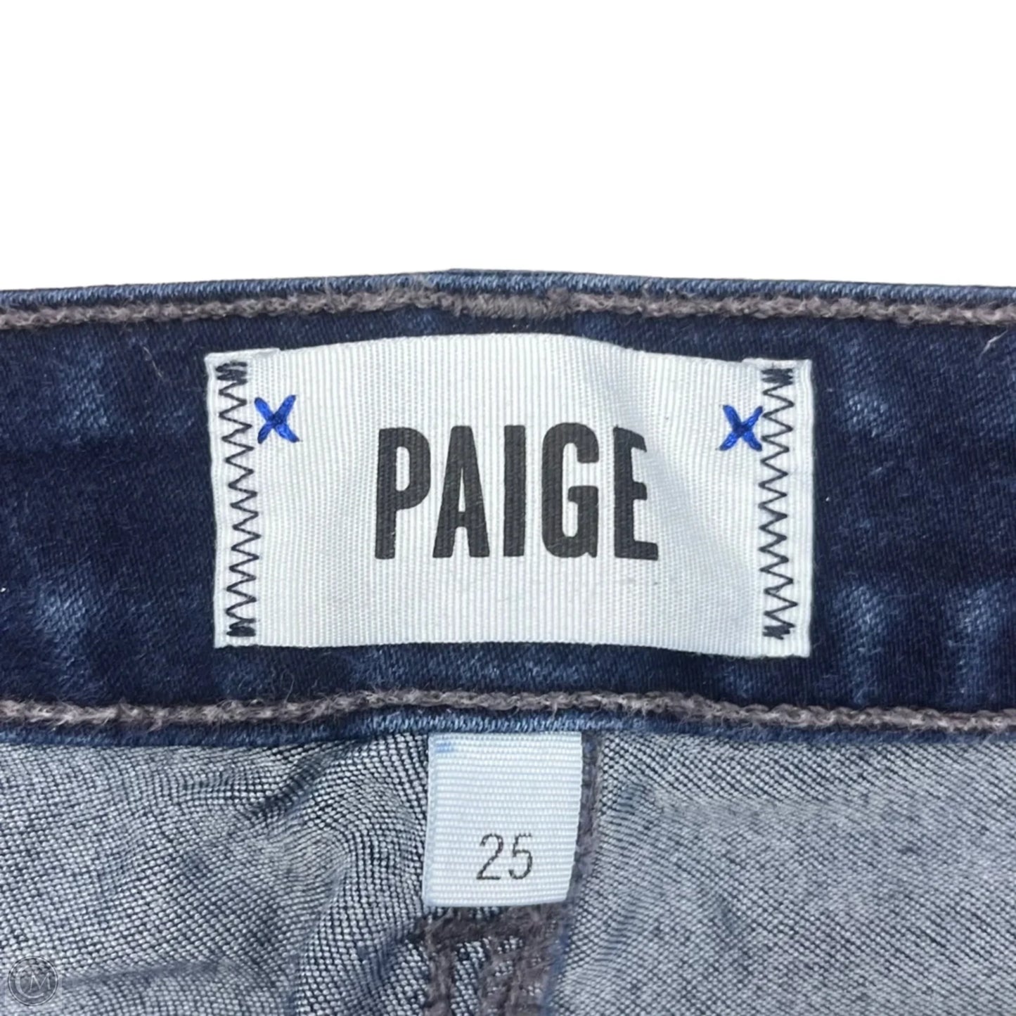 Jeans Boot Cut By Paige In Blue Denim, Size: 0