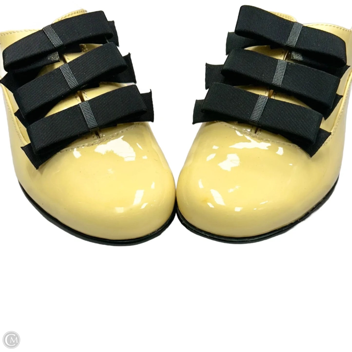 Shoes Flats By Bass In Black & Yellow, Size: 6.5