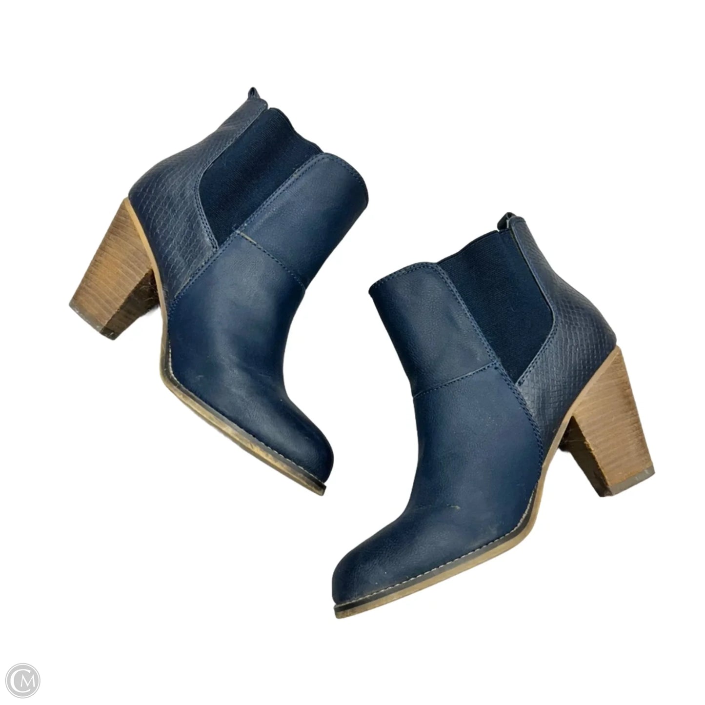 Boots Ankle Heels By Aldo In Blue, Size: 7.5
