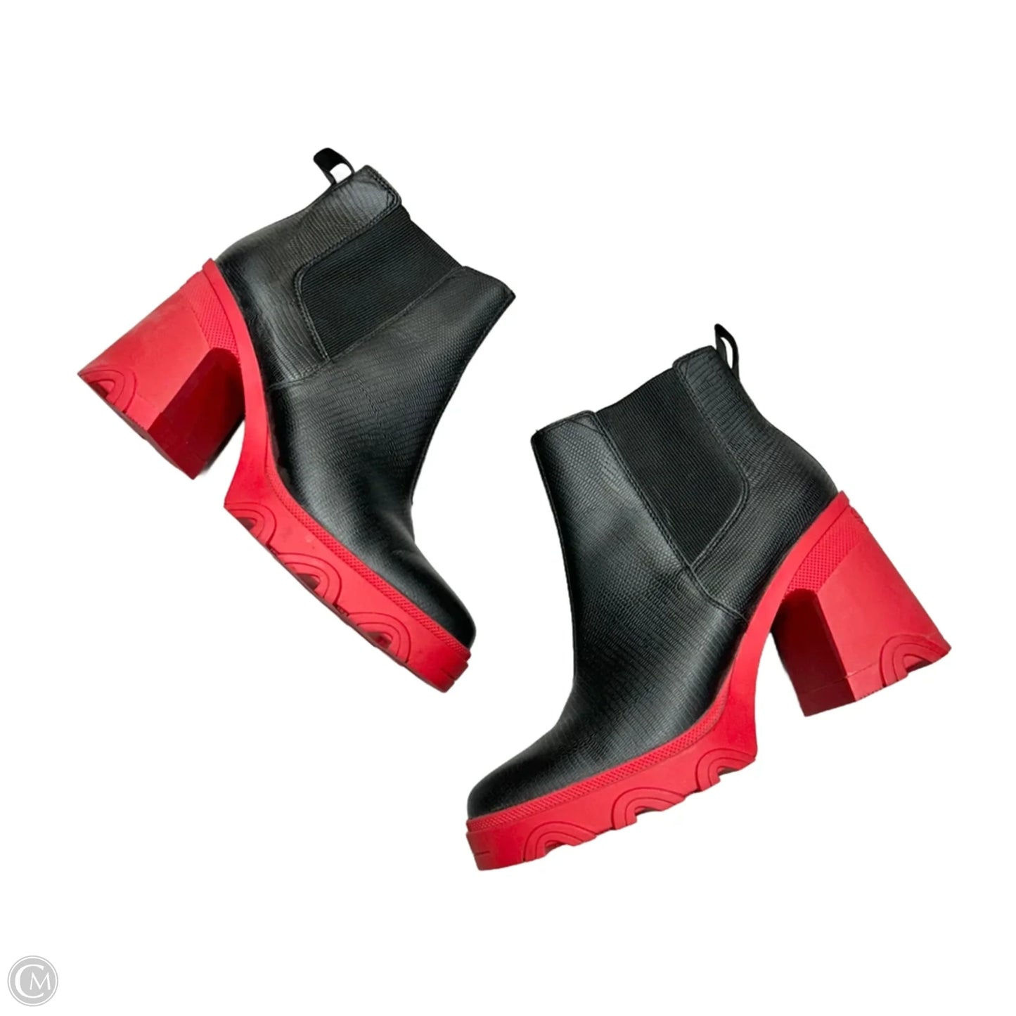 Boots Ankle Heels By Sorel In Black & Red, Size: 10