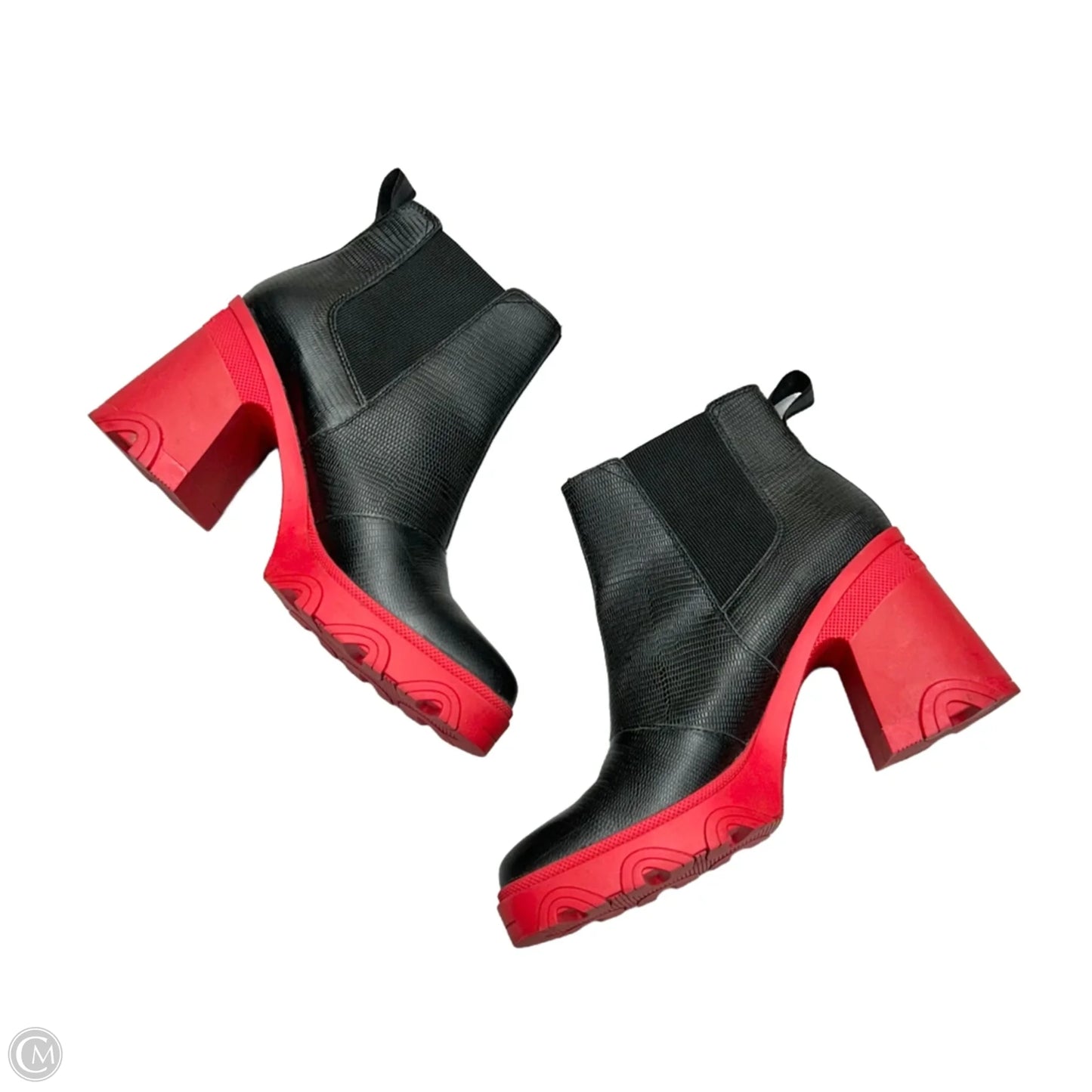 Boots Ankle Heels By Sorel In Black & Red, Size: 10