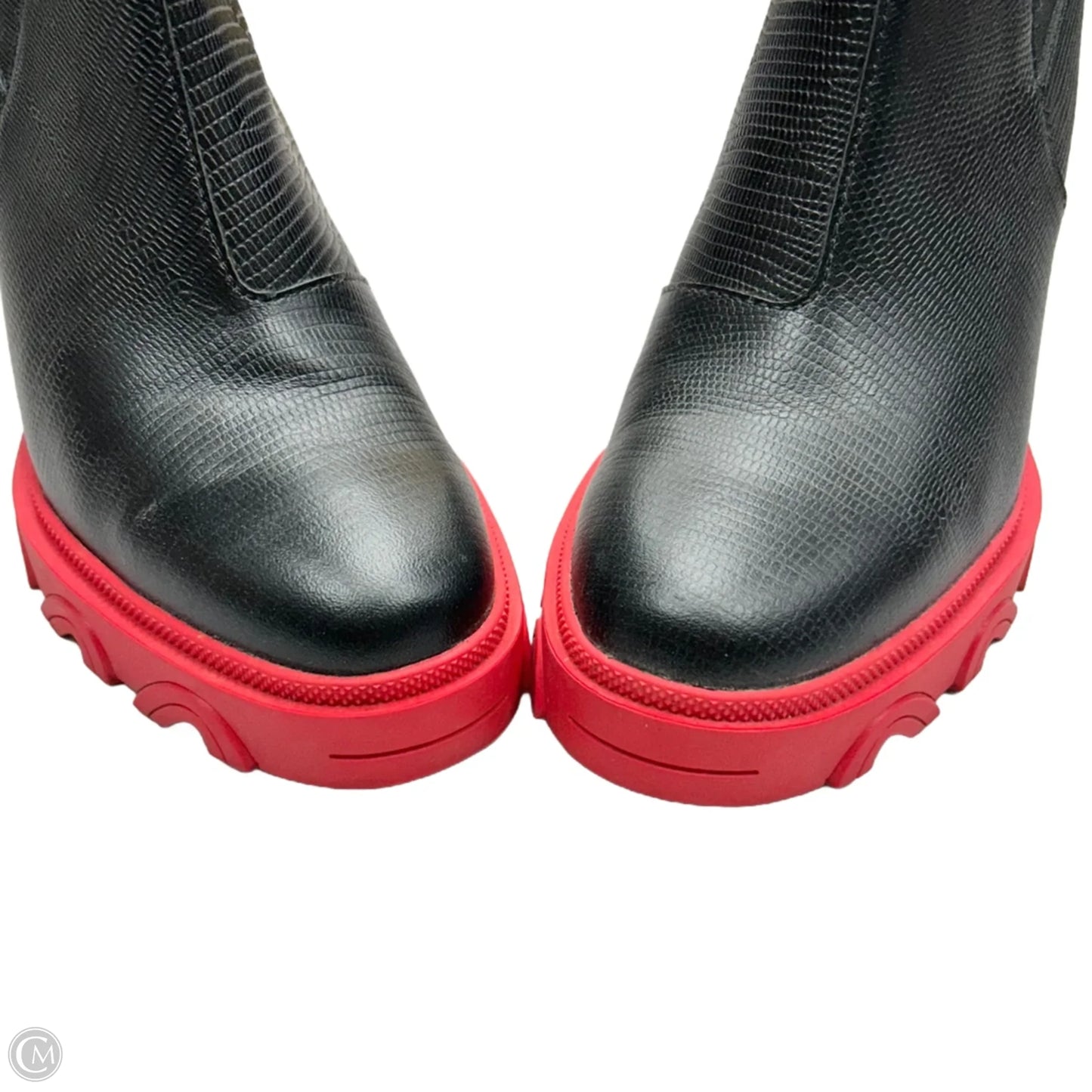 Boots Ankle Heels By Sorel In Black & Red, Size: 10