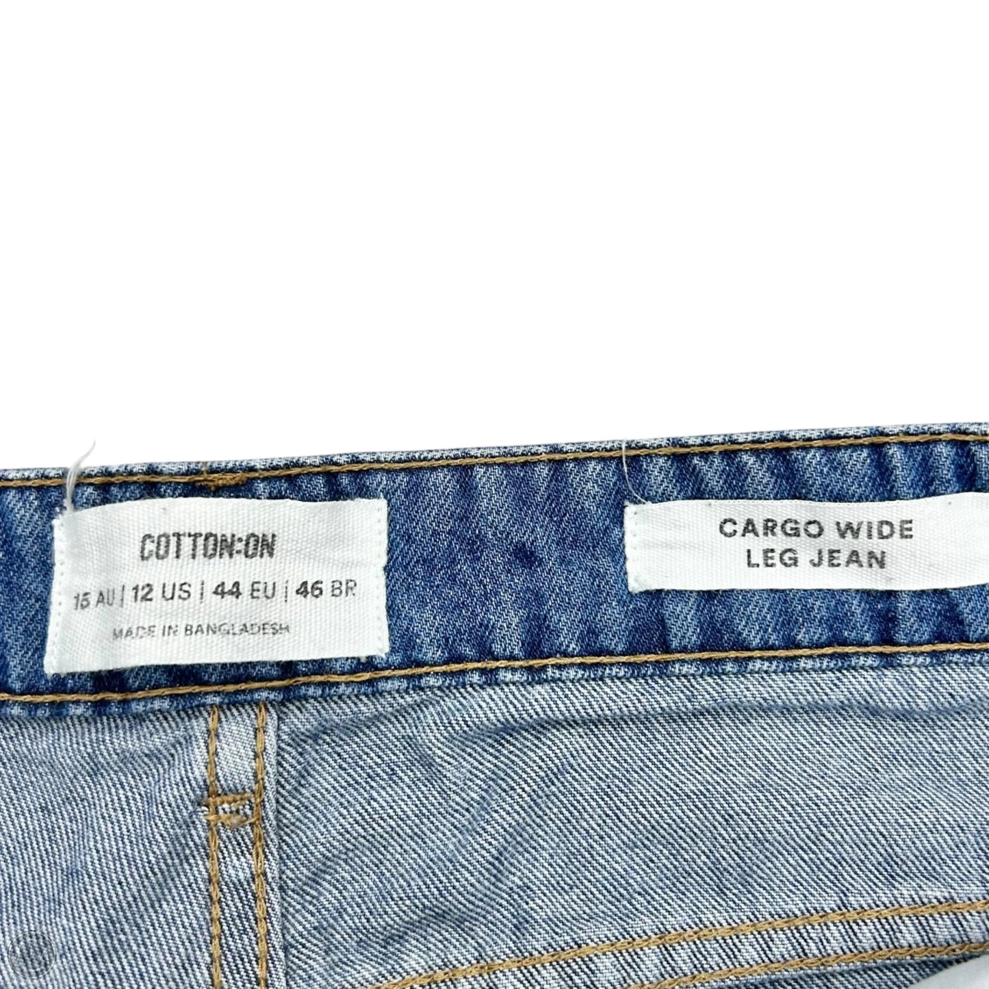 Jeans Wide Leg By Cotton On In Blue Denim, Size: 12