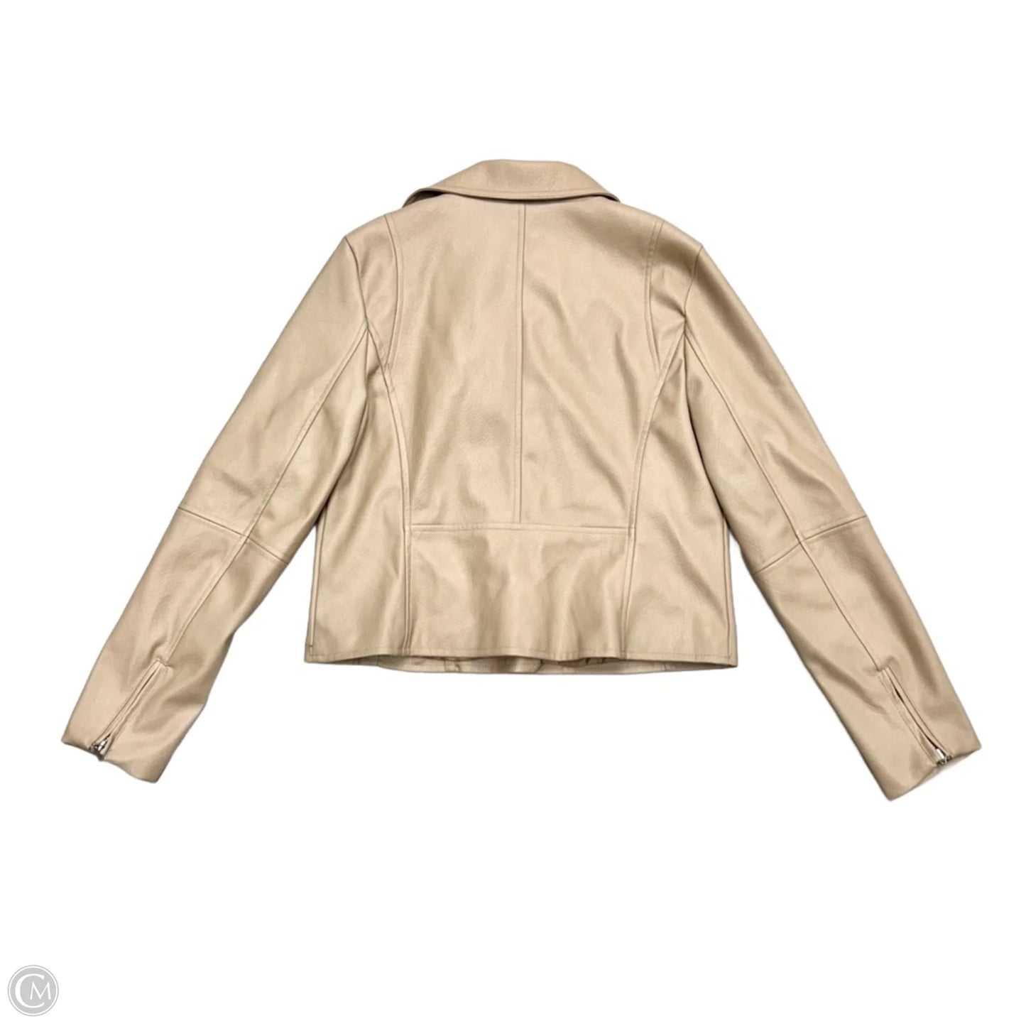 Jacket Moto By Bagatelle In Tan, Size: M