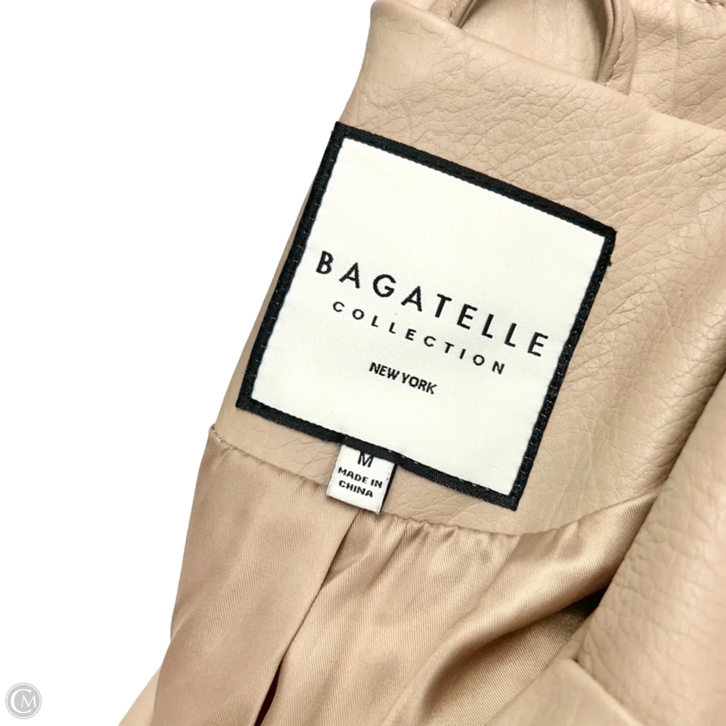 Jacket Moto By Bagatelle In Tan, Size: M