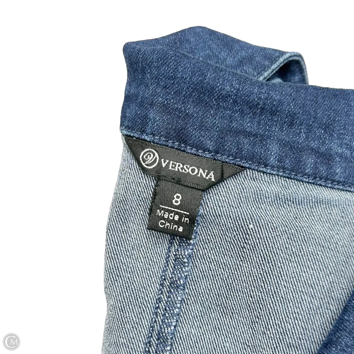 Jumpsuit By Versona In Blue Denim, Size: M