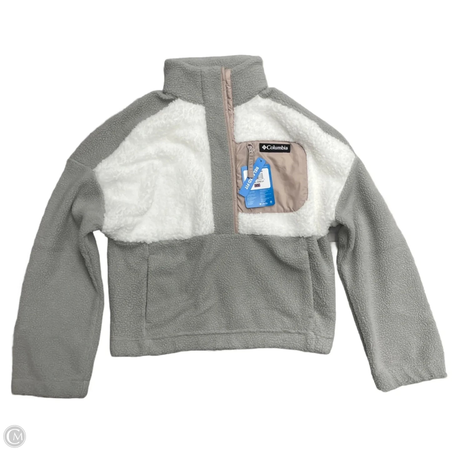 Jacket Fleece By Columbia In Grey & White, Size: Xs