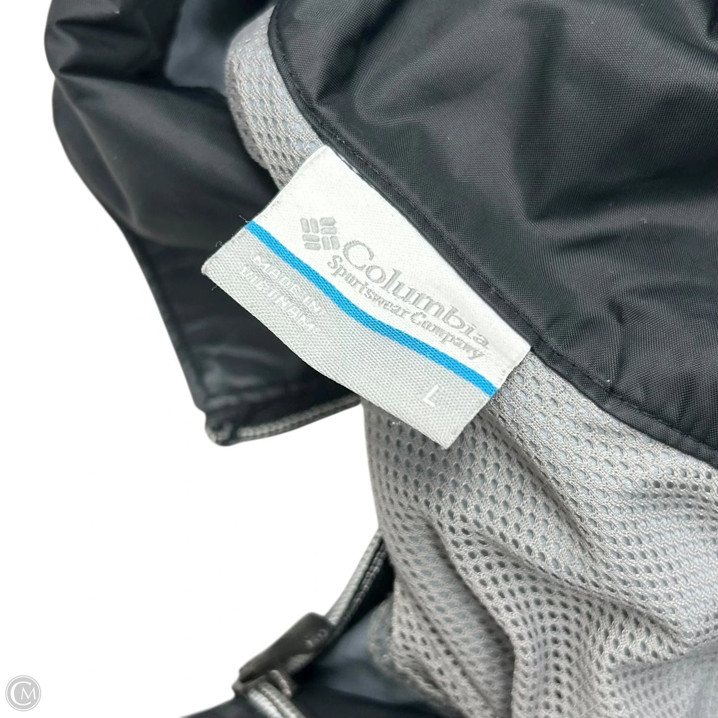 Jacket Windbreaker By Columbia In Black, Size: L