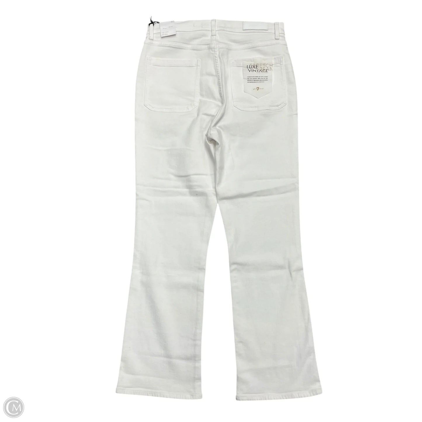 Jeans Boot Cut By 7 For All Mankind In White Denim, Size: 10
