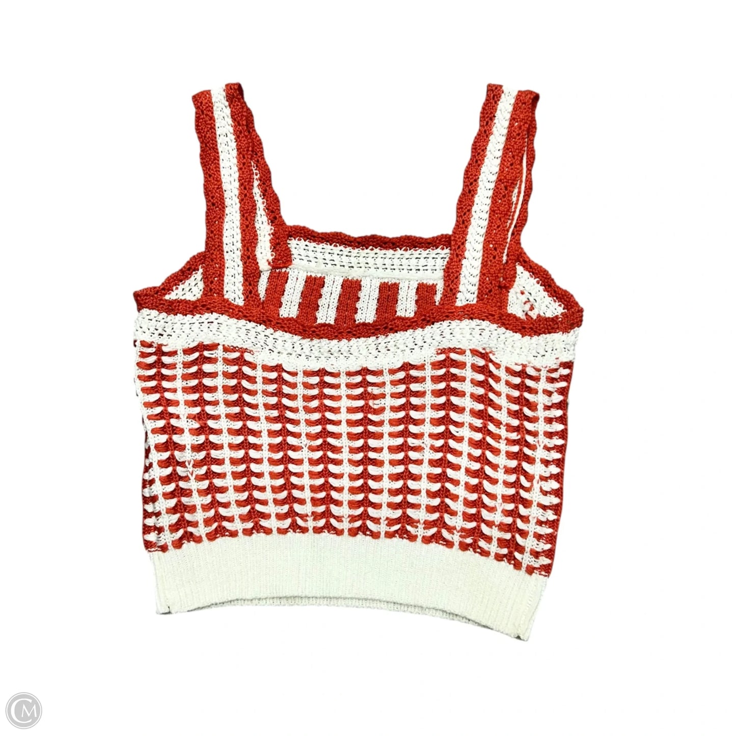 Top Sleeveless By Maeve In Red & White, Size: Xs
