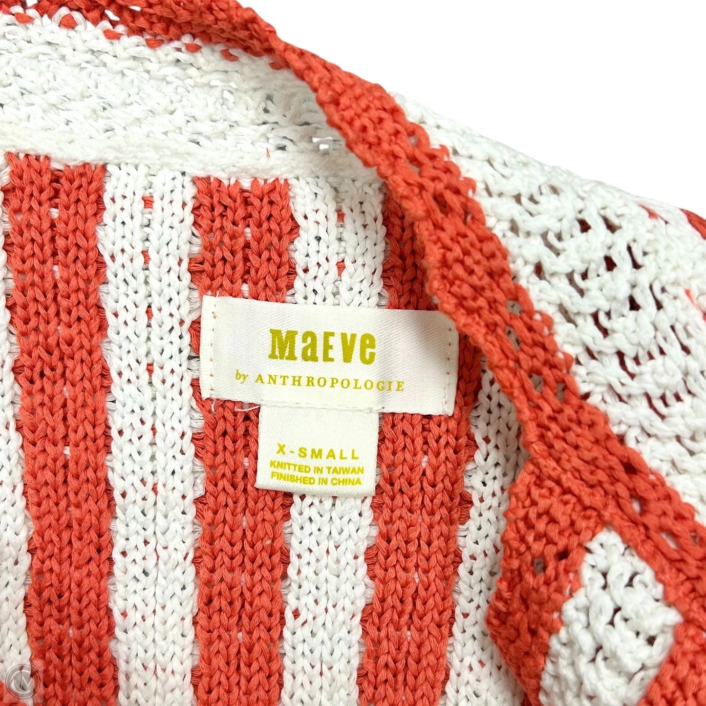 Top Sleeveless By Maeve In Red & White, Size: Xs