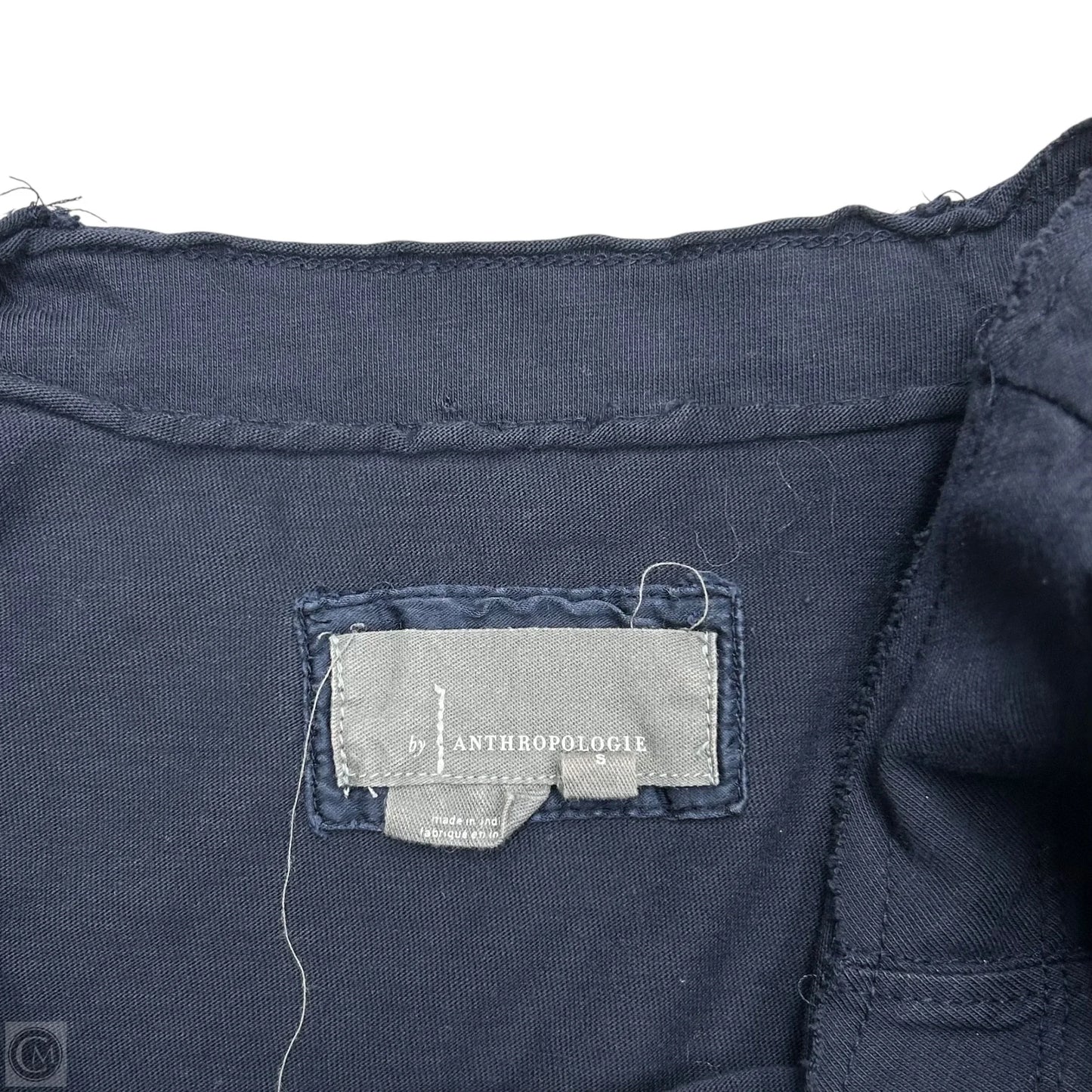 Top Short Sleeve By Anthropologie In Navy, Size: S