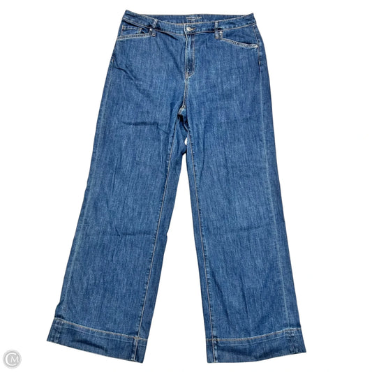 Jeans Wide Leg By Chicos In Blue Denim, Size: 14