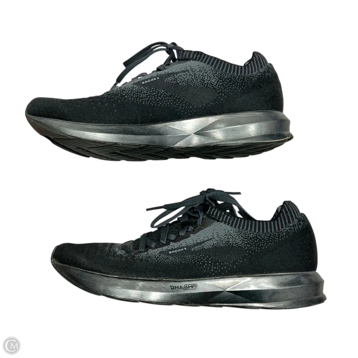 Shoes Athletic By Brooks In Black & Grey, Size: 9