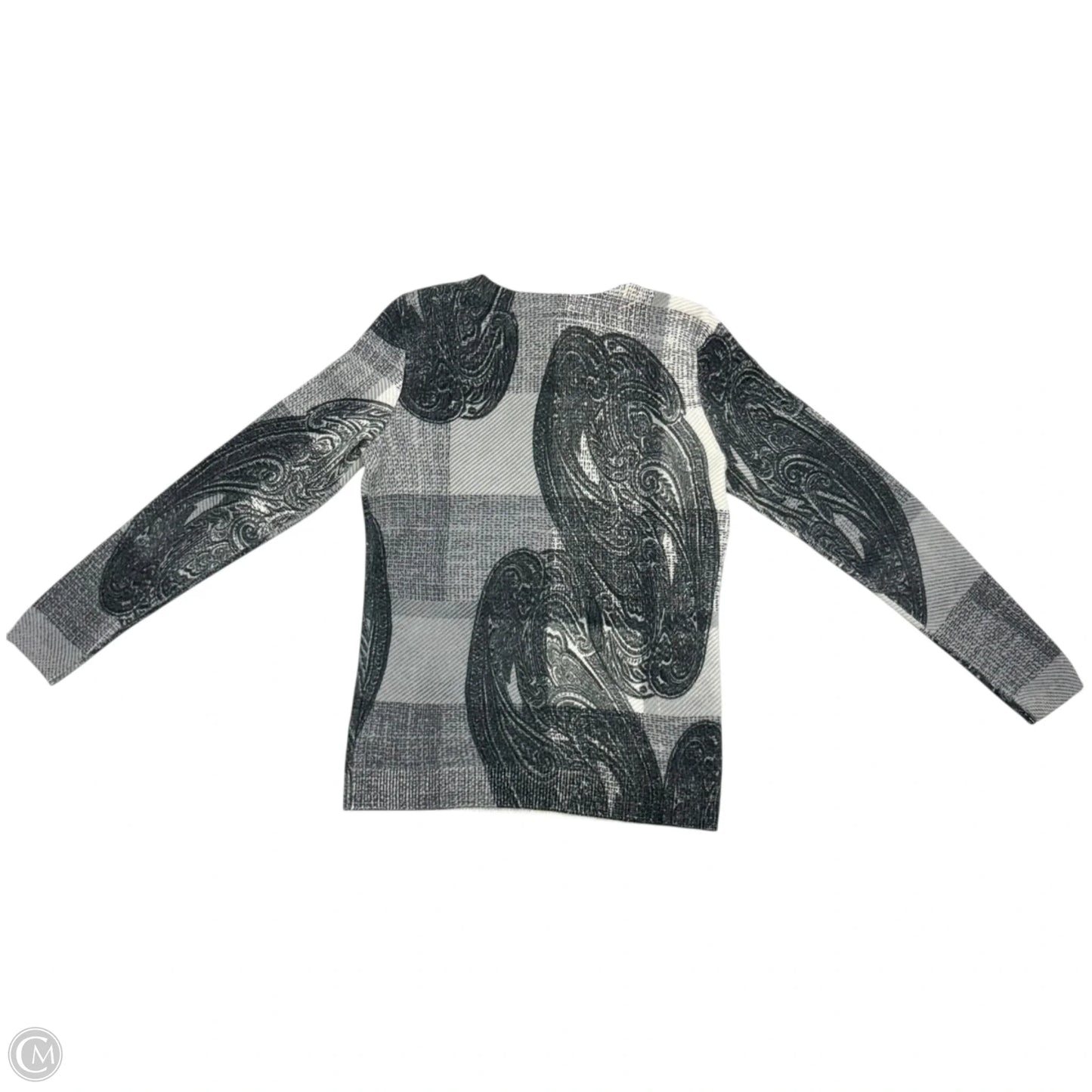 Sweater Cashmere By Talbots In Grey & White, Size: Sp