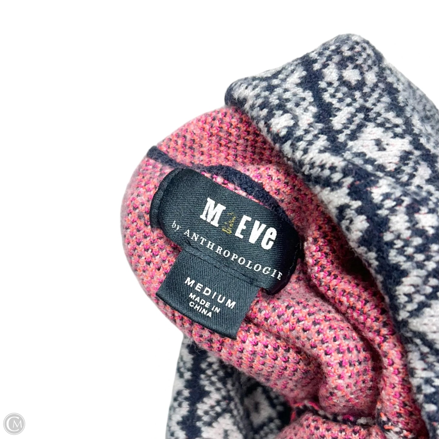 Sweater By Maeve In Blue & White, Size: M