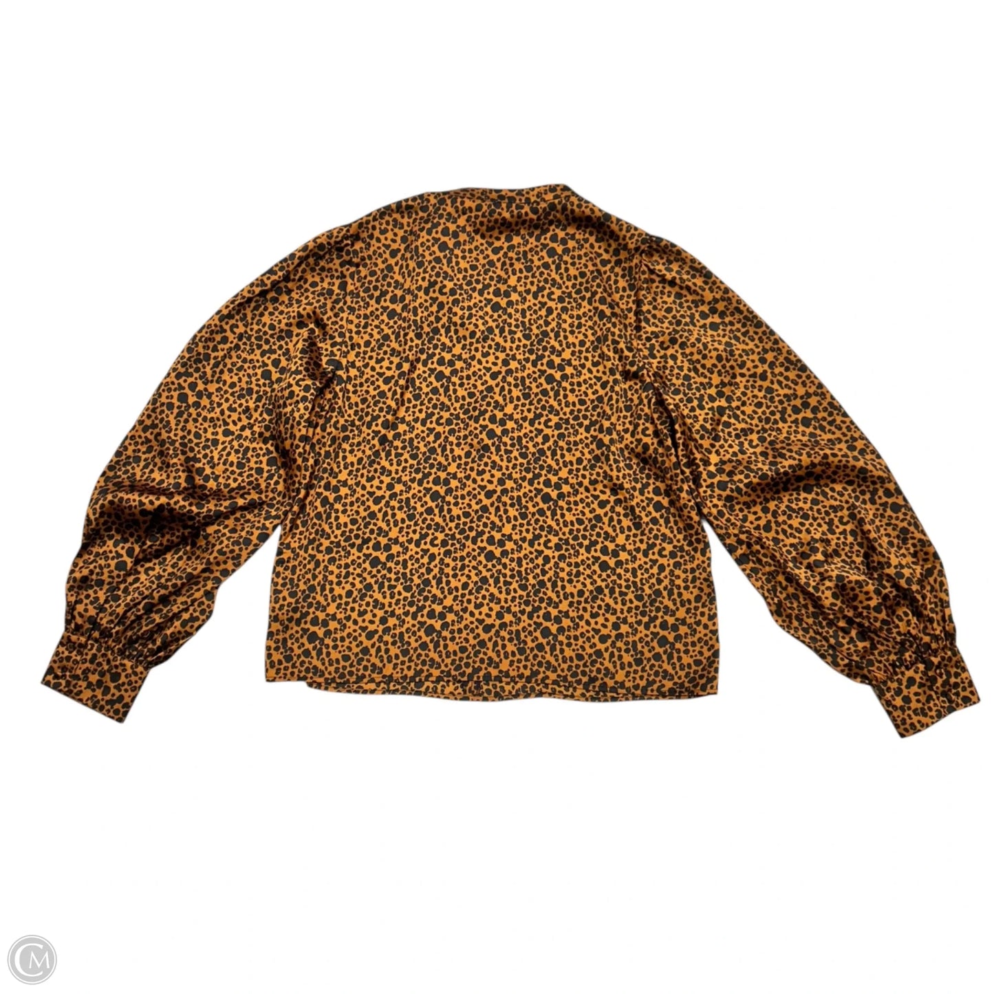 Blouse Long Sleeve By Scotch & Soda In Black & Brown, Size: Xl