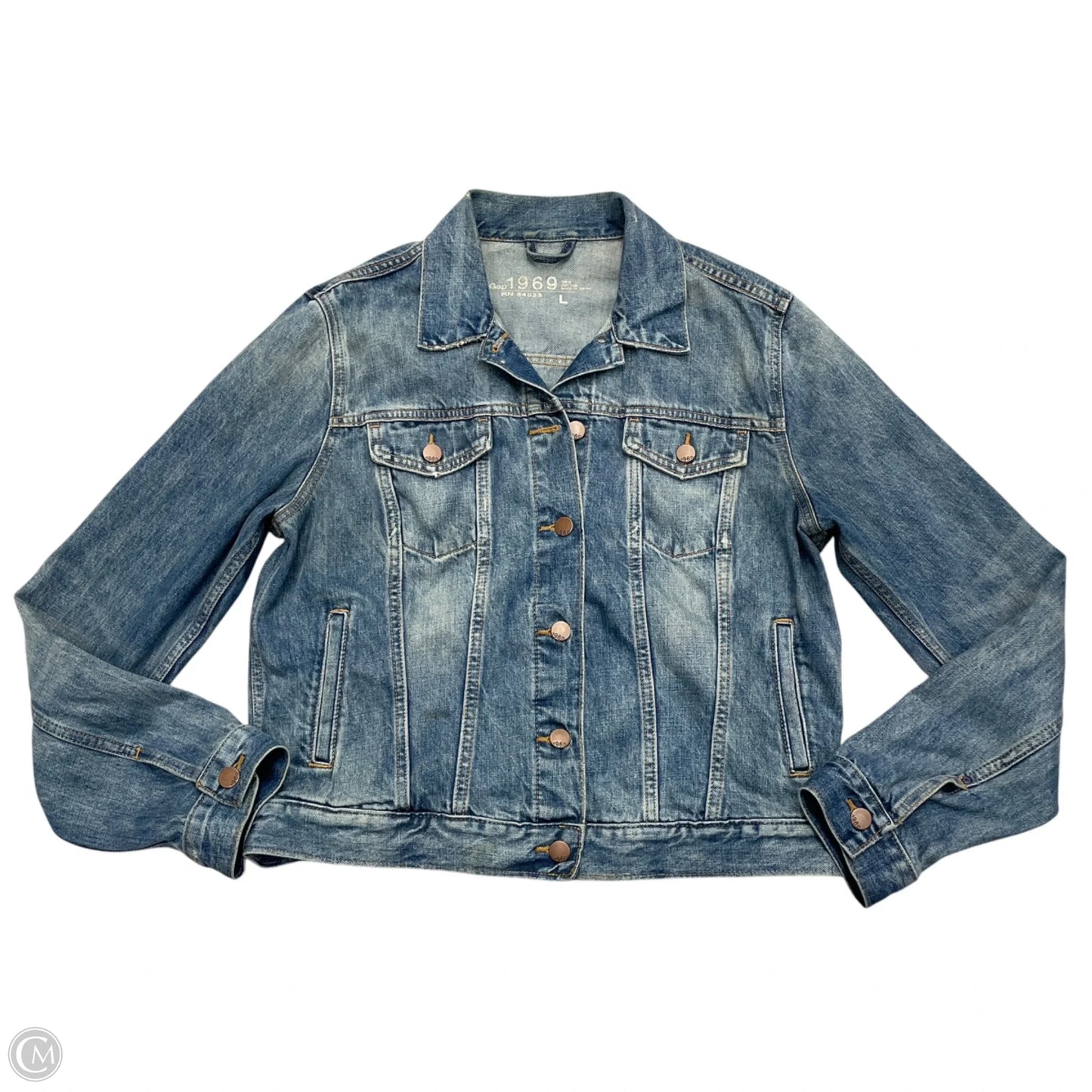 Jacket Denim By Gap In Blue Denim, Size: L
