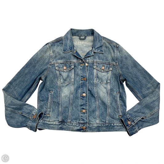 Jacket Denim By Gap In Blue Denim, Size: L