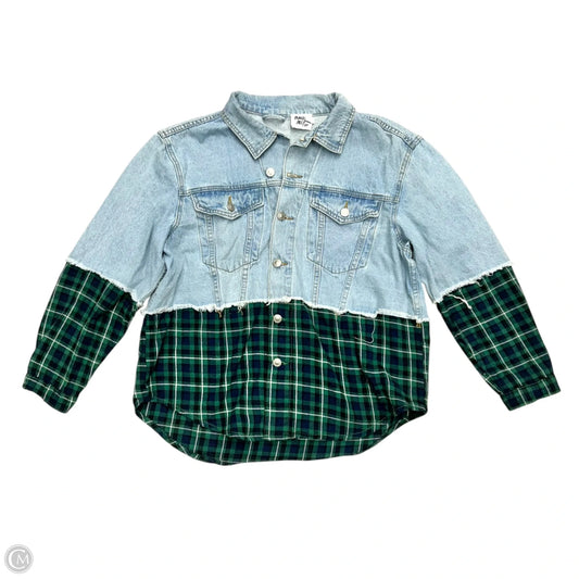 Jacket Denim By Princess Polly In Blue Denim, Size: S/M
