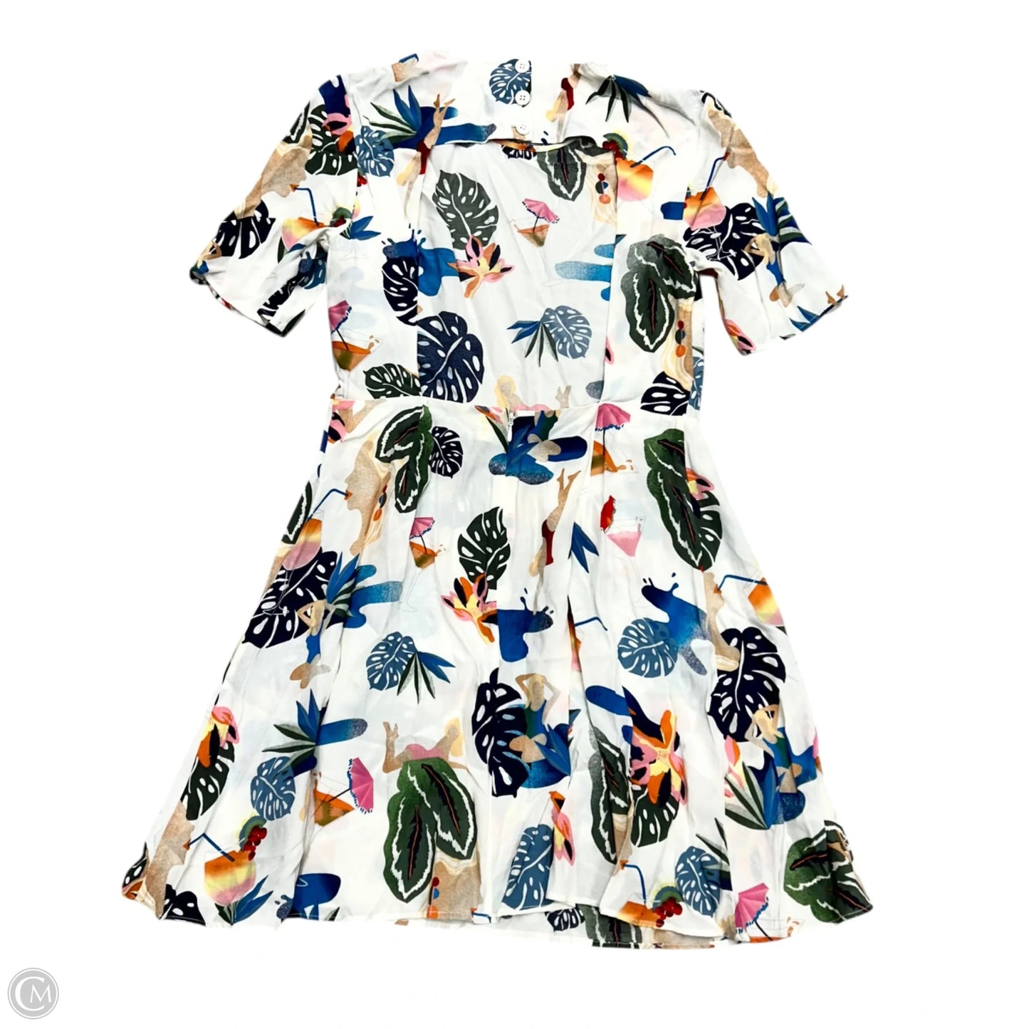 Dress Casual Short By Anthropologie In White, Size: M