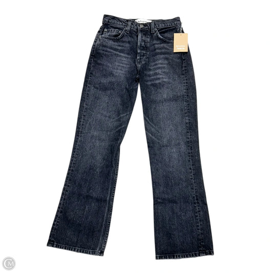 Jeans Straight By Reformation In Black Denim, Size: 0