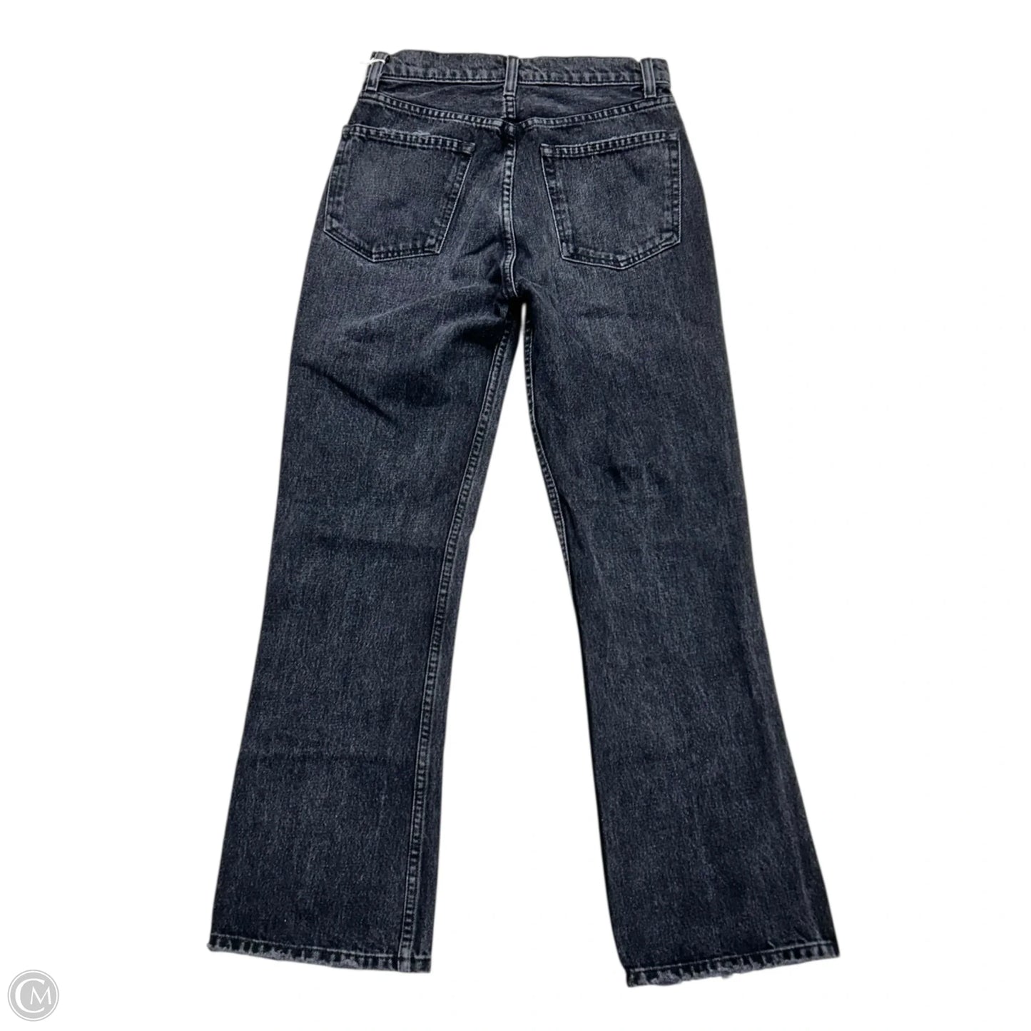 Jeans Straight By Reformation In Black Denim, Size: 0