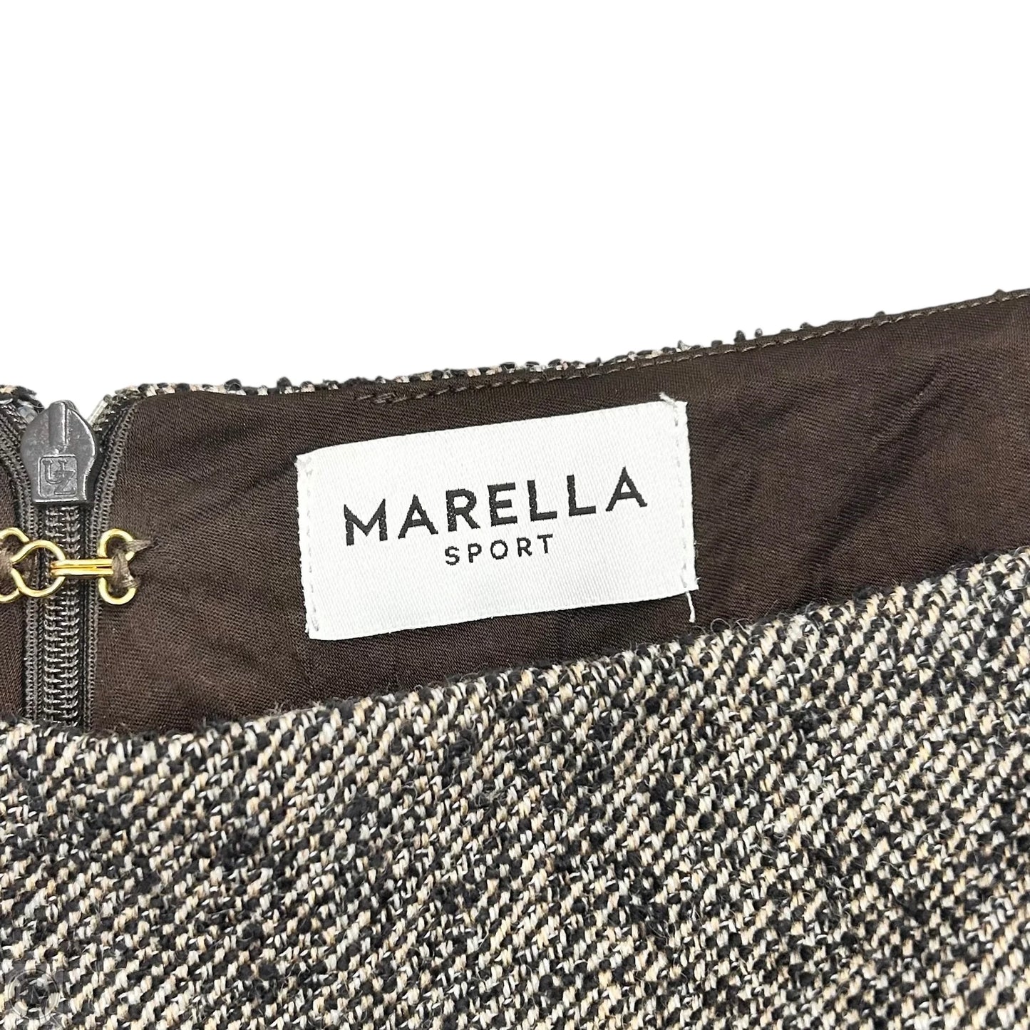 Skirt Mini & Short By Marella Sport In Brown & Cream, Size: 4